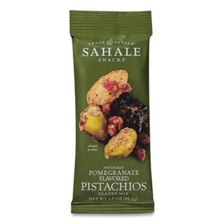 Sahale Snacks Glazed Mixes, Pomegranate Pistachio Almond, 1.5 oz Pouch, 18/Carton (24401546)
