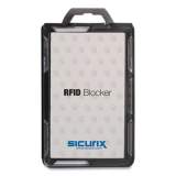 SICURIX RFID Blocking Badge Holder, Vertical, 2.12 x 3.38, Black/Clear, 20/Pack (228132)