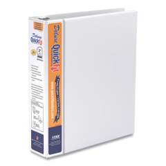Stride QuickFit PRO Deluxe Heavy Duty Storage D-Ring View Binder, 3 Rings, 2" Capacity, 11 x 8.5, White (89030)