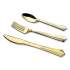 Tablemate Gourmet Gold Assorted Plastic Cutlery, Mediumweight, 20 Forks, 15 Knives, 15 Spoons/Pack (2609710)