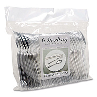 Sterling Heavy-Duty Plastic Cutlery, Spoon, Silver, 50/Pack (8305SSV)