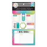 The Happy Planner Productivity Multi Accessory Pack, 388 Pieces: 20 Half-Sheet Stickers, 3 Sticky Note Pads, 20 Double-Sided Pre-Punched Cards (PLMP02)