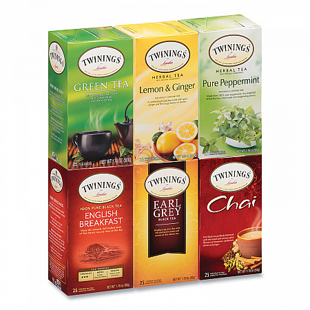 Tea Bags, Assorted, 25/Box (54191)