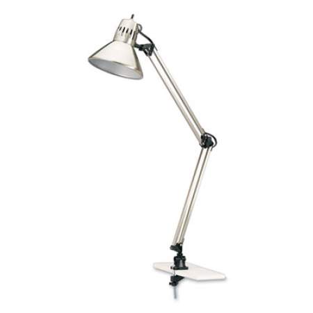 V-Light Architect's LED Swing/Tilt-Arm Clamp-On Task Lamp, 24" to 33" High, Brushed Nickel (416758)