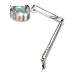 V-Light Full-Spectrum Florescent Swing/Tilt-Arm Magnifier Task Lamp with Surface Clamp, 32" to 51" High, Brushed Nickel (850790)