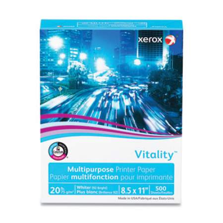 Xerox Vitality Multipurpose Print Paper, 92 Bright, 20 lb, 8.5 x 11, White, 500 Sheets/Ream (24447734)