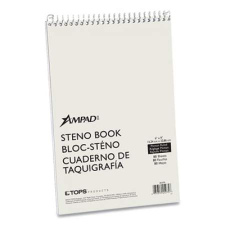 Ampad Steno Books, Pitman Rule, White Cover, 6 x 9, 80 Green Tint Sheets (827999)