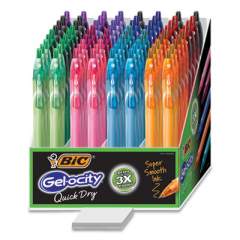 BIC Gel-ocity Quick Dry Gel Pen, Retractable, Medium 0.7 mm, Assorted Ink and Barrel Colors, 72/Carton (24341898)