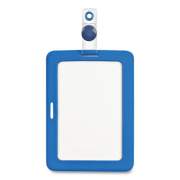 COSCO MyID Badge Holder, Vertical/Horizontal, 3 5/8 x 2 1/4, Blue, 1/ea (075014)