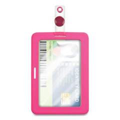COSCO MyID Badge Holder, Vertical/Horizontal, 3 5/8 x 2 1/4, Pink, 1/ea (075016)
