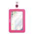 COSCO MyID Badge Holder, Vertical/Horizontal, 3 5/8 x 2 1/4, Pink, 1/ea (075016)