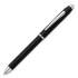 Cross Tech3+ Multi-Function Ballpoint Pen/Stylus, Retractable, Medium 1 mm, Black/Red Ink, Satin Black/Chrome-Plated Accents Barrel (AT0090S3)