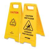 Coastwide Professional Multilingual Caution Floor Sign, Yellow, 12 x 1.2 x 25 (364979)