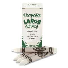 Crayola Large Crayons, White, 12/Box (24326267)