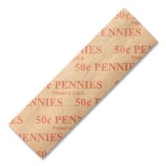 Dunbar Security Products Flat Coin Wrappers, Pennies, $.50, 1000 Wrappers/Box (24392456)