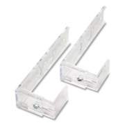 deflecto Partition Brackets, For Wall Files and File Pockets, 1.5" to 2.5" Thick Walls, Clear (OPBKT01)