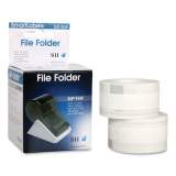 Seiko SLP-FLW Self-Adhesive File Folder Labels, 0.56" x 3.43", White, 130 labels/Roll, 2 Rolls/Box