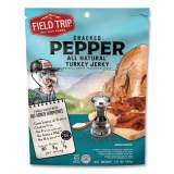 Field Trip Turkey Jerky, Cracked Pepper Turkey, 2.2 oz Bag, 12 Bags/Carton (2706143)