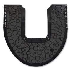 Fresh Products P-Shield Commode Safety Mat, U-Shaped, 17.5 x 20.25, Black, 6/Carton (PSCMF00)