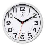 Infinity Instruments Metro Wall Clock, 9" Diameter, White Case, 1 AA (sold separately) (949665)
