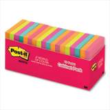 Post-it Notes Original Pads in Cape Town Colors, 3 x 3, 100 Sheets/Pad, 6 Pads/Pack (65418CTCP)