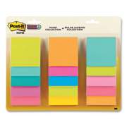 Post-it Notes Super Sticky Pad Collection Assortment Pack, Miami Collection and Rio de Janeiro Collection, 3 x 3, 45 Sheets/Pad, 15 Pads/Pack (65415SSMLTI2)