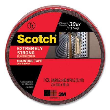 Scotch Extreme Mounting Tape, 1" x 11.1 yds, Black (24403723)