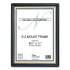 NuDell EZ Mount Document Frame with Trim Accent and Glass Face, Plastic, 8.5 x 11 Insert, Black/Gold (709964)