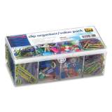 Officemate Clip Organizer/Value Pack, 70 Giant Paper Clips, 270 Small Paper Clips, 50 Mini Binder Clips, 130 Push Pins, 520/Box (2300640)