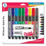 Pentel Opaque Bullet Tip Paint Markers, Medium Bullet Tip, Assorted Colors, 9/Pack (MMP20BP9M)