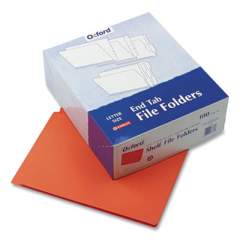 Pendaflex Colored End Tab Folders with Reinforced 2-Ply Straight Cut Tabs, Letter Size, Orange, 100/Box (H110DOR)