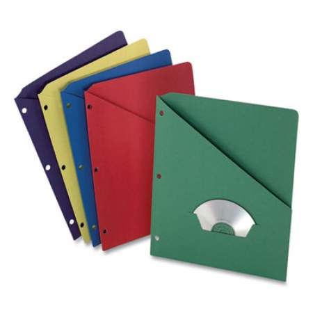 Pendaflex Slash Pocket Project Folders, 3-Hole Punched, Straight Tab, Letter Size, Assorted, 25/Pack (811088)