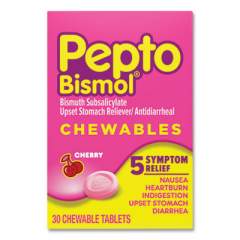 Pepto-Bismol Chewable Tablets, Original Flavor, 30/Box (450812)