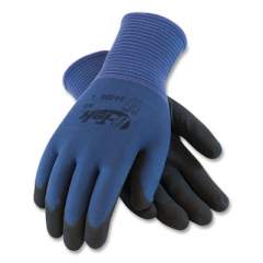 G-Tek GP Nitrile-Coated Nylon Gloves, X-Large, Blue/Black, 12 Pairs (34500XL)