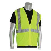 PIP Zipper Safety Vest, Hi-Viz Lime Yellow, Large (302MVGZLYL)