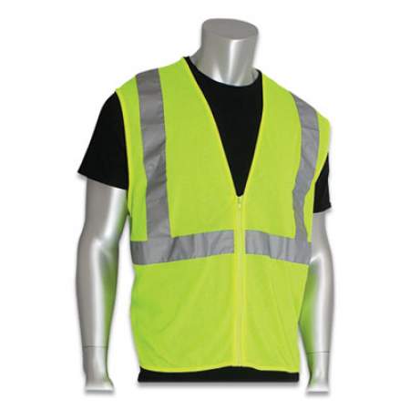 PIP Zipper Safety Vest, Hi-Viz Lime Yellow, Large (1074213)
