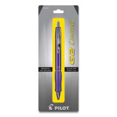 Pilot G2 Limited Gel Pen, Retractable, Fine 0.7 mm, Black Ink, Purple Barrel (324163)