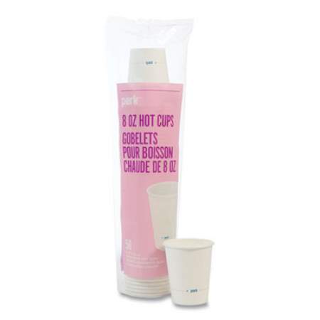 Perk White Paper Hot Cups, 8 oz, 100/Pack (24431632)