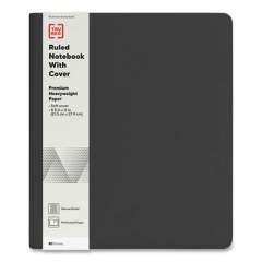 TRU RED Soft-Cover Notebook Folio Set, Narrow Rule, Black Cover, 11 x 8.5, 80 Sheets (24377280)