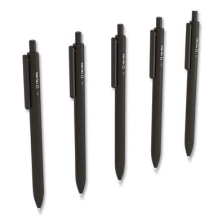 TRU RED Quick Dry Gel Pen, Retractable, Bold 1 mm, Black Ink, Black Barrel, 5/Pack (24399732)