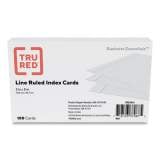 TRU RED Index Cards, Ruled, 3 x 5, Gray, 100/Pack (24422804)
