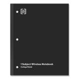 TRU RED Wireless One-Subject Notebook, Medium/College Rule, Black Cover, 11 x 8.5, 80 Sheets (24423019)