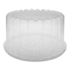 Pactiv Evergreen Round ShowCake 2-Part Cake Container, Deep 8" Cake Container, 9.25" Diameter x 5"h, Clear, 100/Carton (YCI898010000)