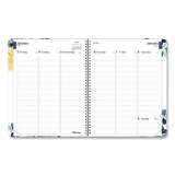 Blueline Soft Cover Design Weekly/Monthly Planner, Floral Watercolor Artwork, 11 x 8.5, White/Blue/Yellow, 12-Month (Jan to Dec): 2022 (C958G01)