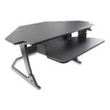 AbilityOne 7110016925299 SKILCRAFT Desktop Sit-Stand Workstation, Corner Unit, 42" x 36" x 20", Black