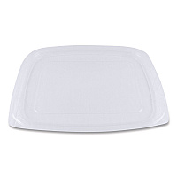 PLA Rectangular Deli Container Lids, 6.5 x 7.5 x 0.3, Clear, Plastic, 600/Carton (RDLCS24)