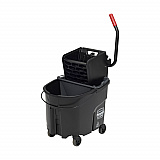 WaveBrake 2.0 Bucket/Wringer Combos, Side-Press, 35 qt, Plastic, Black (FG1863896)