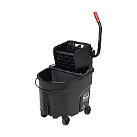 WaveBrake 2.0 Bucket/Wringer Combos, Side-Press, 35 qt, Plastic, Black (FG1863896)
