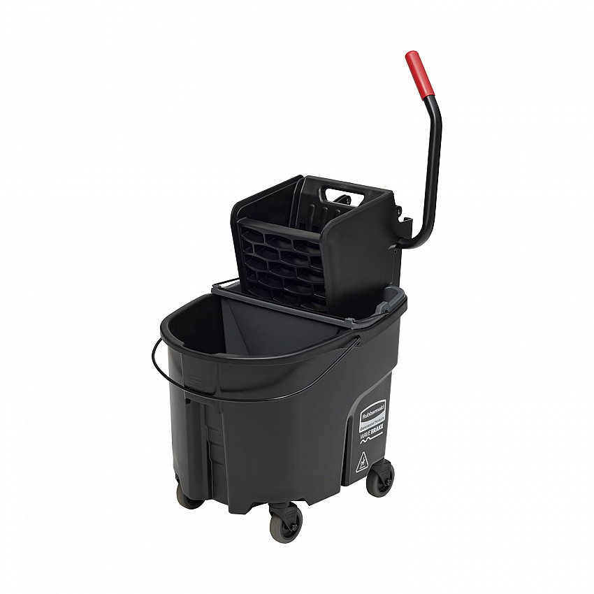 WaveBrake 2.0 Bucket/Wringer Combos, Side-Press, 35 qt, Plastic, Black (FG1863896)