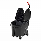 WaveBrake 2.0 Bucket/Wringer Combos, Down-Press, 35 qt, Plastic, Black (FG1863898)